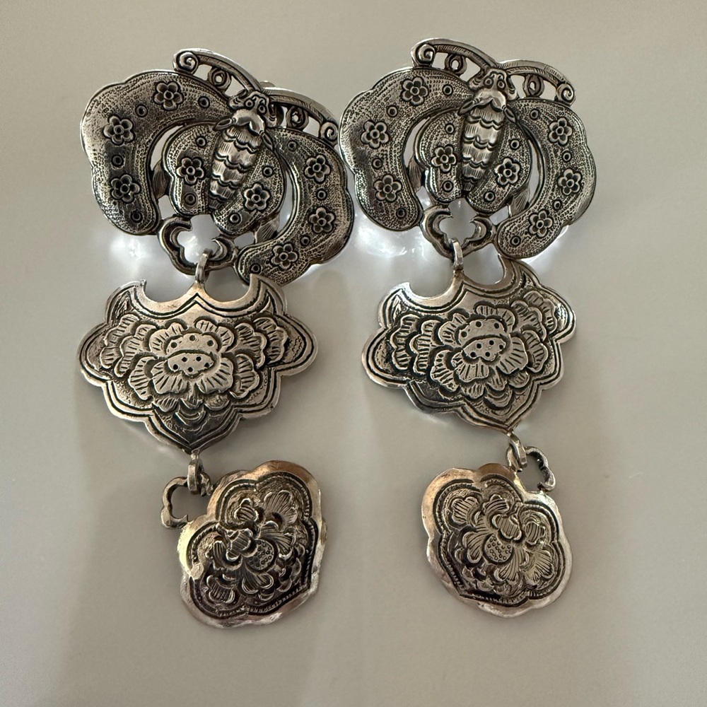 Stephen Dweck Ornate Silver Earrings